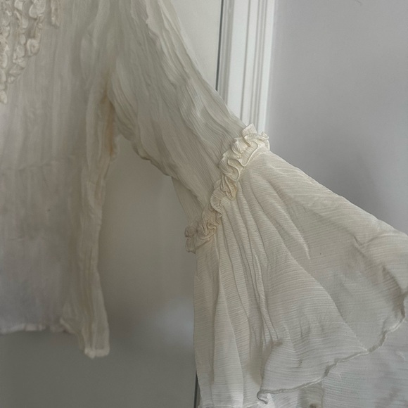 Studio 1940 Blouse Women’s 22/24W Y2K Sheer Ruffle Fairy Ethereal Cottagecore. - Picture 8 of 16